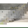 Mexen Omega stumdoma dušo kabina 140 x 100 cm, Skaidrus, Auksinė + dušo padėklas Flat - 825-140-100-50-00-4010