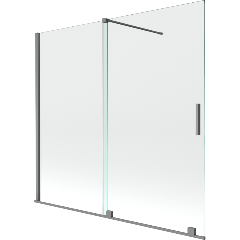 Mexen Velar vonios ekrano 2-varčių stumdomas 170 x 150 cm, skaidrus, gun metal - 896-170-000-01-95