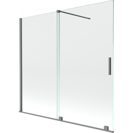 Mexen Velar vonios ekrano 2-varčių stumdomas 170 x 150 cm, skaidrus, gun metal - 896-170-000-01-95
