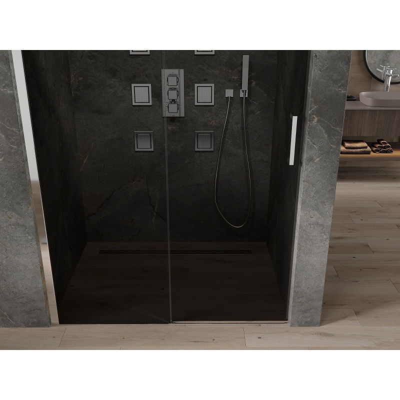 Mexen Omega stumdomos dušo durys 110 cm, grafitas, chromas - 825-110-000-01-40