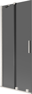 Mexen Velar dviejų durų vonios pertvara, stumdoma 80 x 150 cm, grafitas, šepečiu nikelis - 896-080-000-41-97
