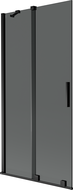 Mexen Velar dviejų dalių stumdomas vonios ekranas 90 x 150 cm, grafitas, juodas - 896-090-000-41-70