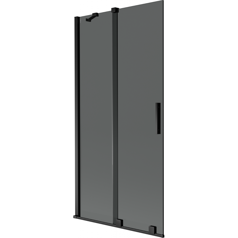 Mexen Velar dvigubas slankiojantis dušo ekranas 95 x 150 cm, grafitas, juodas - 896-095-000-41-70