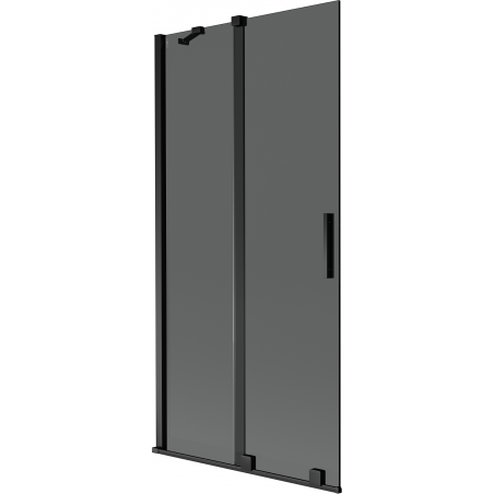 Mexen Velar dvigubas slankiojantis dušo ekranas 95 x 150 cm, grafitas, juodas - 896-095-000-41-70