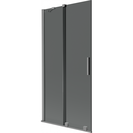 Mexen Velar vonios pertvara, 2-sulankstoma, stumdoma, 95 x 150 cm, grafitas, gun metal - 896-095-000-41-95