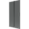 Mexen Velar vonios pertvara, 2-sulankstoma, stumdoma, 95 x 150 cm, grafitas, gun metal - 896-095-000-41-95