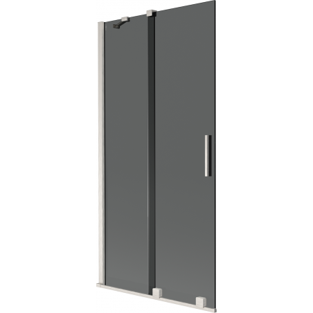 Mexen Velar dviejų dalių stumdomos vonios dušo durys 95 x 150 cm, grafitas, šlifuotas nikelis - 896-095-000-41-97