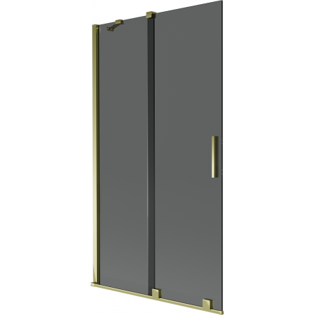 Mexen Velar dušo pertvara, 2-jų durų, 100 x 150 cm, grafitas, auksinė - 896-100-000-41-50