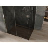 Mexen Omega stumetro plotis, 100 x 80 cm dušo kabina, grafito spalvos, chromuota - 825-100-080-01-40