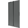 Mexen Velar vonios pertvara, 2-jų durų, stumdomos 100 x 150 cm, grafitas, šepečiu šlifuota pilka - 896-100-000-41-66