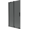 Mexen Velar vonios užuolaidos 2 sparnų slankiojamos 100 x 150 cm, grafitas, juoda - 896-100-000-41-70