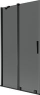 Mexen Velar vonios užuolaidos 2 sparnų slankiojamos 100 x 150 cm, grafitas, juoda - 896-100-000-41-70