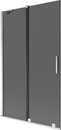 Mexen Velar 2-jų dalių stumdomas vonios ekranas 110 x 150 cm, grafitas, chromas - 896-110-000-41-01