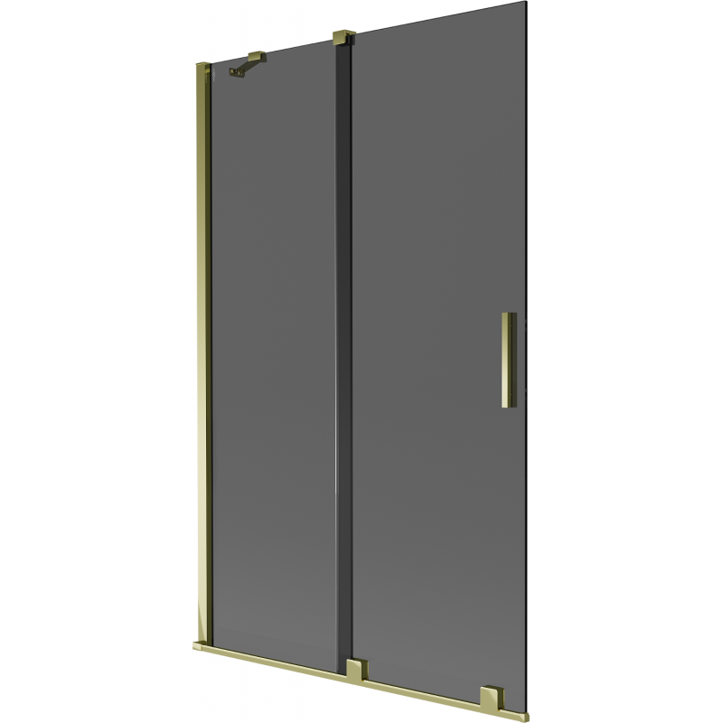 Mexen Velar vonios pertvara, dviguba, stumdomos durys 110 x 150 cm, grafitas, auksinė - 896-110-000-41-50