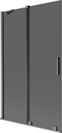 Mexen Velar dviejų dalių slankiojanti vonios ekranas 110 x 150 cm, grafitas, šlifuota ginklų pilka - 896-110-000-41-66