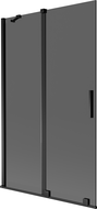 Mexen Velar vonios sienelė 2-dalių stumdoma 110 x 150 cm, grafitas, juoda - 896-110-000-41-70