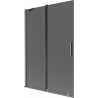 Mexen Velar dviejų dalių stumdomas vonios ekranas 120 x 150 cm, grafitas, šlifuotas pilkai ginkluotas - 896-120-000-41-66