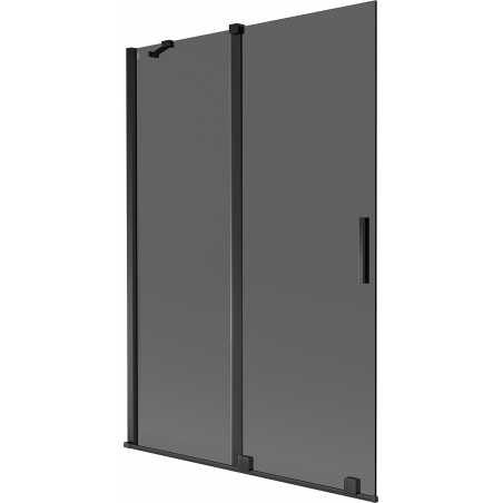 Mexen Velar dviejų dalių stumdomas vonios pertvaras 120 x 150 cm, grafitas, juodas - 896-120-000-41-70