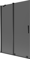 Mexen Velar dviejų dalių stumdomas vonios pertvaras 120 x 150 cm, grafitas, juodas - 896-120-000-41-70