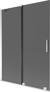 Mexen Velar dviejų dalių stumdomas vonios ekranas 130 x 150 cm, grafitas, chromas - 896-130-000-41-01