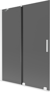 Mexen Velar dušo durys 2 dalių stumdomos 130 x 150 cm, grafitas, baltas - 896-130-000-41-20