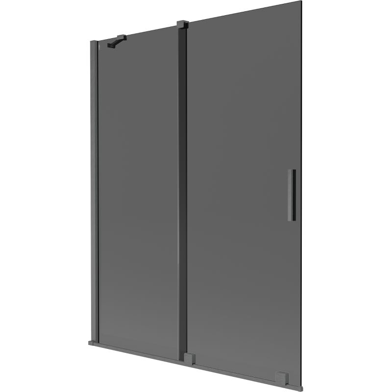 Mexen Velar vonios pertvara, 2-dalių slanki, 130 x 150 cm, grafitas, šlifuota ginklų pilka - 896-130-000-41-66