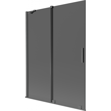 Mexen Velar vonios pertvara, 2-dalių slanki, 130 x 150 cm, grafitas, šlifuota ginklų pilka - 896-130-000-41-66