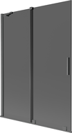 Mexen Velar vonios pertvara, 2-dalių slanki, 130 x 150 cm, grafitas, šlifuota ginklų pilka - 896-130-000-41-66