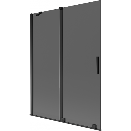 Mexen Velar vonios uždanga 2 durų stumdoma 130 x 150 cm, grafitas, juoda - 896-130-000-41-70