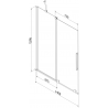 Mexen Velar dvigubas dušo durys 140 x 150 cm, grafitas, chromas - 896-140-000-41-01