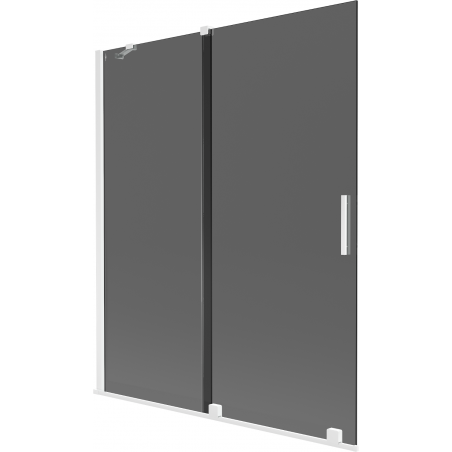 Mexen Velar vonios sienelė, 2 dalių stumdomas, 140 x 150 cm, grafitas, baltas - 896-140-000-41-20