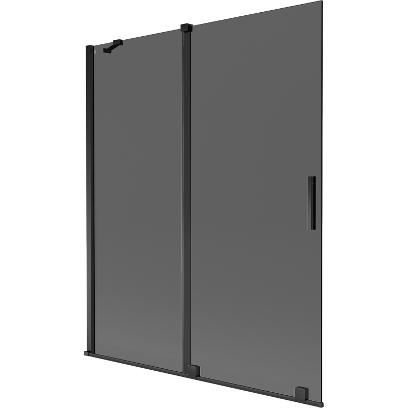Mexen Velar vonios ekranas 2 dalių stumdomas 140 x 150 cm, grafitas, juodas - 896-140-000-41-70