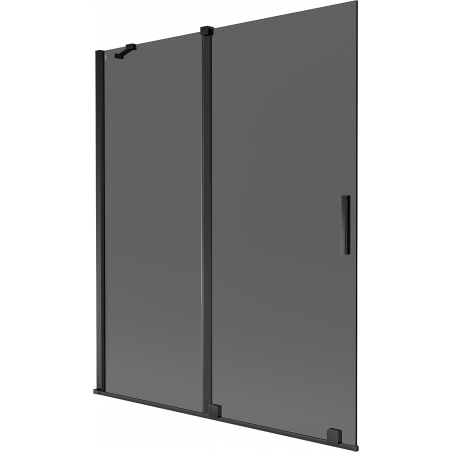 Mexen Velar vonios ekranas 2 dalių stumdomas 140 x 150 cm, grafitas, juodas - 896-140-000-41-70