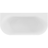 Mexen Sella laisvai pastatoma prie sienos banguota vonia 150 x 75 cm, balta blizgi, baltas perpylimas - 52711507500-20