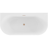 Mexen Sella laisvai stovinti priglaista rifliuota vonia 170 x 80 cm, balta blizgi, varinis perėjimas matinė - 52711708000-65