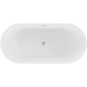 Mexen Paola laisvai pastatoma briaunuota vonia 170 x 80 cm, balta matinė, šepetys nikeliuotas - 52721708001-97