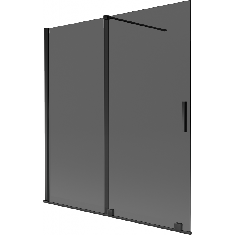 Mexen Velar 2 durų stumdomas dušo ekranas 150 x 150 cm, grafitas, juoda - 896-150-000-41-70