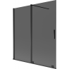 Mexen Velar 2 durų stumdomas dušo ekranas 150 x 150 cm, grafitas, juoda - 896-150-000-41-70