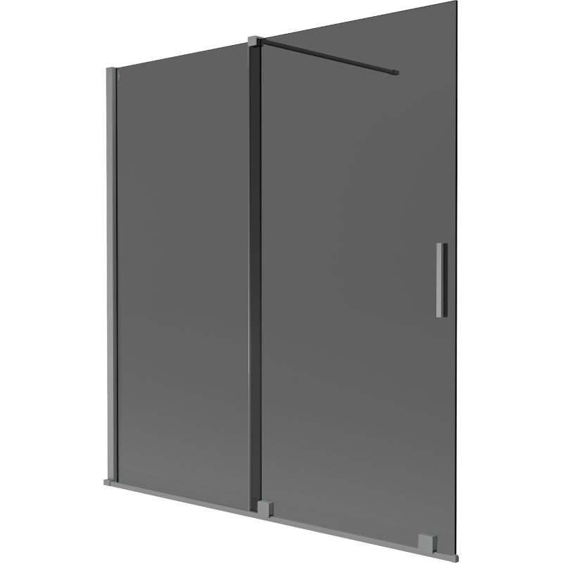 Mexen Velar vonios pertvara, dviejų dalių, slankiojančios 150 x 150 cm, grafitas, gun metal - 896-150-000-41-95