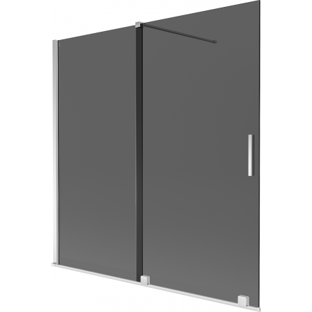 Mexen Velar vonios sienelė 2-jų dalių, stumdomos 160 x 150 cm, grafitas, chromas - 896-160-000-41-01