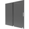 Mexen Velar dviejų dalių stumdomas vonios uždangalas 160 x 150 cm, grafitas, baltas - 896-160-000-41-20