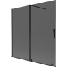 Mexen Velar dviejų durų stumdomas vonios ekranas 160 x 150 cm, grafitas, juodas - 896-160-000-41-70
