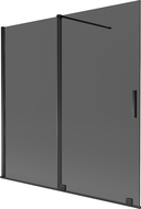 Mexen Velar dviejų durų stumdomas vonios ekranas 160 x 150 cm, grafitas, juodas - 896-160-000-41-70
