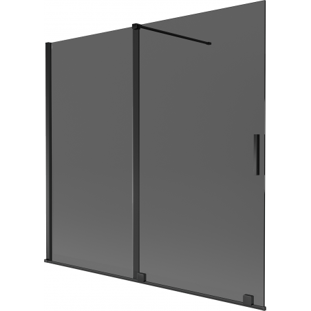 Mexen Velar 2-dalių vonios ekranas 170 x 150 cm, grafitas, juoda - 896-170-000-41-70