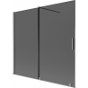 Mexen Velar dvisluoksnė vonios sienelė, stumdoma, 170 x 150 cm, grafitas, ginklo metalas - 896-170-000-41-95