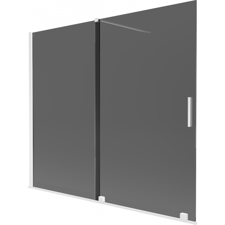 Mexen Velar dvivėris stumdomas dušo ekranas 180 x 150 cm, grafitas, balta - 896-180-000-41-20