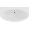 Mexen Bruna laisvai pastatoma prie sienos vonia 150 x 82 cm, blizgi balta, auksinė perpildymo anga - 52731508200-50