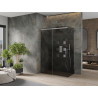 Mexen Omega stumdomų durų dušo kabina 140 x 80 cm, grafitas, chromas - 825-140-080-01-40