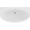 Mexen Bruna laisvai stovinti priglaudinama vonia 150 x 82 cm, blizgi balta, aukso atspalvis - 52731508200-60