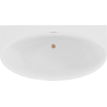 Mexen Bruna pastatoma vonia prie sienos 150 x 82 cm, blizgi balta, šlifuota vario perpildymo anga - 52731508200-65
